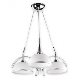 LEMIR O1483 CH | FlexL Lemir luster svjetiljka 3x E27 krom, bijelo