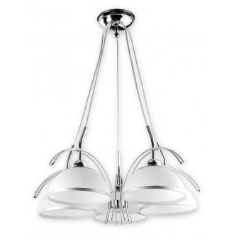 LEMIR O1485 CH | FlexL Lemir luster svjetiljka 5x E27 krom, bijelo