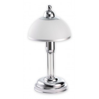 LEMIR O1488 CH | FlexL Lemir stolna svjetiljka 40cm sa prekidačem na kablu 1x E27 krom, bijelo