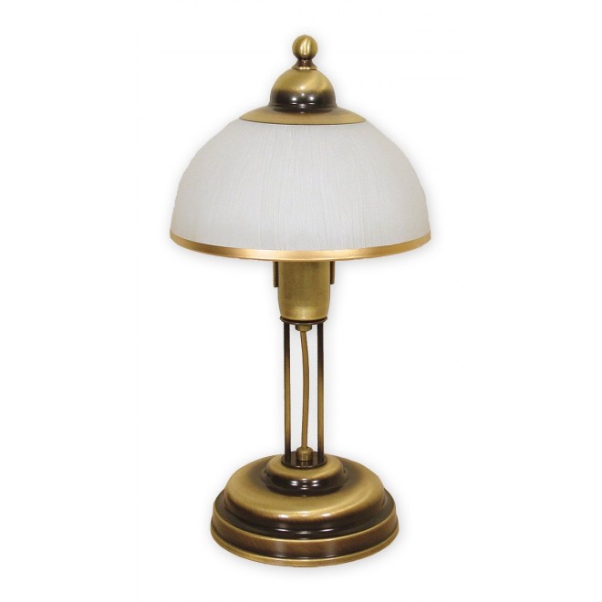 LEMIR O1488 PAT | FlexL Lemir stolna svjetiljka 40cm sa prekidačem na kablu 1x E27 bronca, bijelo