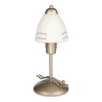 LEMIR O1708 SAT | Solo Lemir stolna svjetiljka 36cm s prekidačem 1x E27 krom saten, bijelo