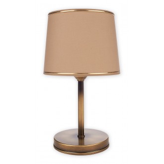 LEMIR O1828 L1 PAT | Sambra Lemir stolna svjetiljka 35cm sa prekidačem na kablu 1x E27 bronca, svjetlo smeđe