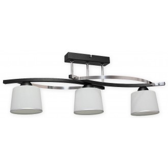 LEMIR O2283 W3 CZA | Astred Lemir stropne svjetiljke svjetiljka 3x E27 crno mat, krom, bijelo