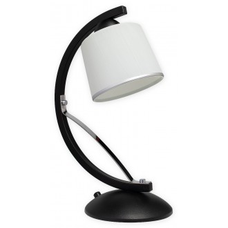 LEMIR O2288 L1 CZA | Astred Lemir stolna svjetiljka 36cm sa prekidačem na kablu 1x E27 crno mat, krom, bijelo