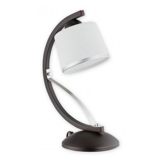 LEMIR O2288 L1 RW | Astred Lemir stolna svjetiljka 36cm 1x E27 antik venga, krom, bijelo