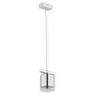 LEMIR O2311 W1 CH | Savia Lemir visilice svjetiljka s mogućnošću skraćivanja kabla 1x E27 krom, prozirno