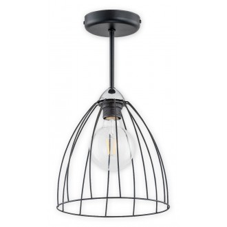 LEMIR O2701 W1 CZA | Senso Lemir stropne svjetiljke svjetiljka 1x E27 crno mat