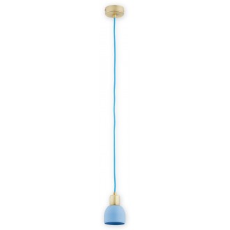 LEMIR O2801 W1 PAT + NIE | Piu Lemir visilice svjetiljka 1x E27 patinasto, plavo