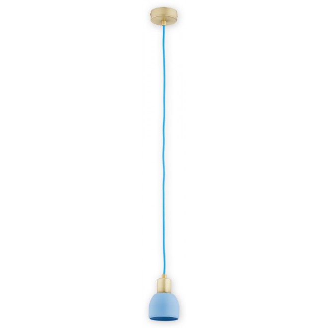 LEMIR O2801 W1 PAT + NIE | Piu Lemir visilice svjetiljka 1x E27 patinasto, plavo