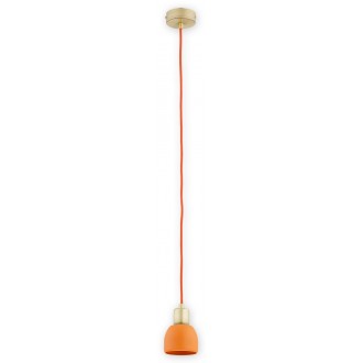 LEMIR O2801 W1 PAT + POM | Piu Lemir visilice svjetiljka 1x E27 patinasto, narančasto