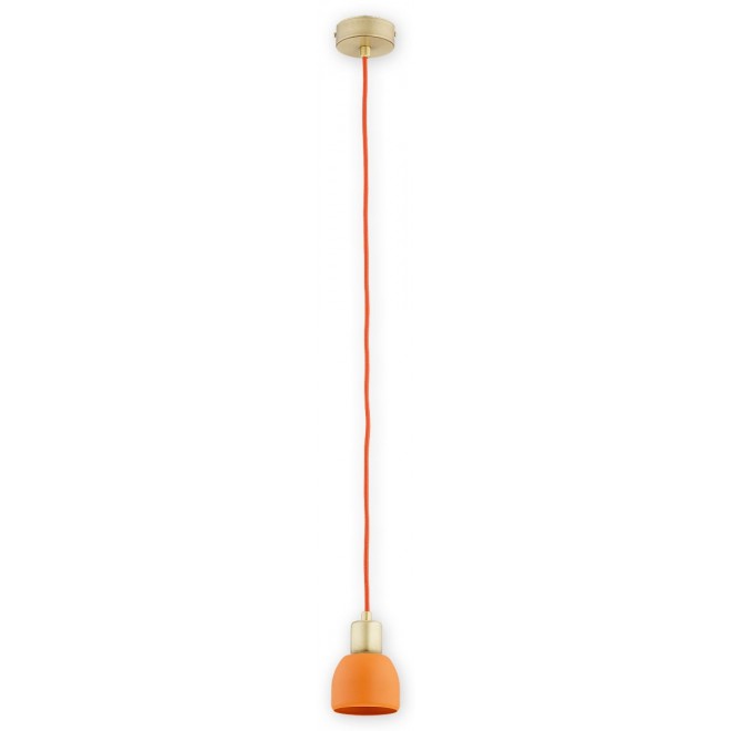 LEMIR O2801 W1 PAT + POM | Piu Lemir visilice svjetiljka 1x E27 patinasto, narančasto