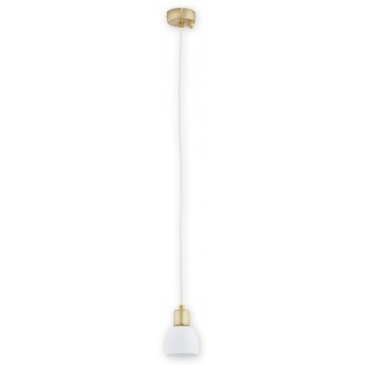 LEMIR O2802 W1 PAT + BIA | Piu Lemir visilice svjetiljka max. 2 kabel 1x E27 patinasto, bijelo