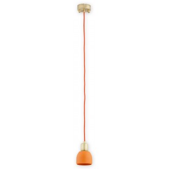 LEMIR O2803 W1 PAT + POM | Piu Lemir visilice svjetiljka max. 3 kabel 1x E27 patinasto, narančasto
