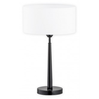 LEMIR O2878 L1 CZA + BIA | Orso Lemir stolna svjetiljka 52cm s prekidačem 1x E27 blistavo crna, bijelo