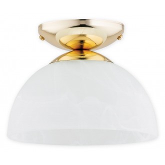 LEMIR O3130 P1 ZL | Freja-LE Lemir stropne svjetiljke svjetiljka 1x E27 zlatno, alabaster