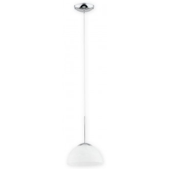 LEMIR O3131 W1 CH | Freja-LE Lemir visilice svjetiljka s mogućnošću skraćivanja kabla 1x E27 krom, alabaster