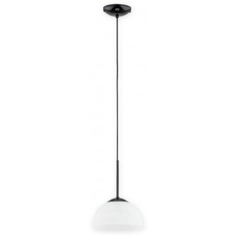LEMIR O3131 W1 CZA | Freja-LE Lemir visilice svjetiljka s mogućnošću skraćivanja kabla 1x E27 blistavo crna, alabaster