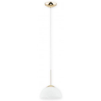 LEMIR O3131 W1 ZL | Freja-LE Lemir visilice svjetiljka s mogućnošću skraćivanja kabla 1x E27 zlatno, alabaster