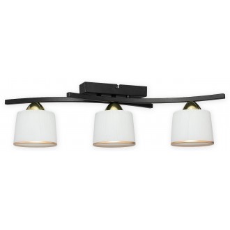 LEMIR O3243 P3 CZA + ZL | Altar Lemir stropne svjetiljke svjetiljka 3x E27 crno mat, bijelo, zlatno