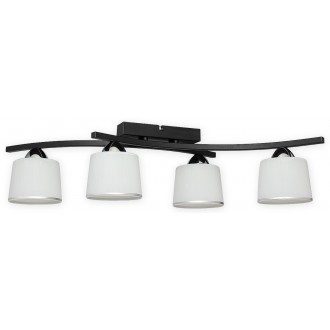 LEMIR O3244 P4 CZA + CH | Altar Lemir stropne svjetiljke svjetiljka 4x E27 crno mat, bijelo, srebrno