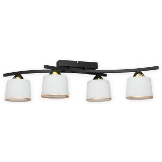 LEMIR O3244 P4 CZA + ZL | Altar Lemir stropne svjetiljke svjetiljka 4x E27 crno mat, bijelo, zlatno
