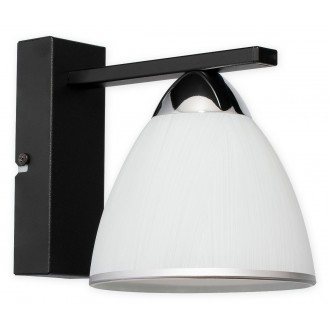 LEMIR O3250 K1 CZA + CH | Faber Lemir zidna svjetiljka 1x E27 crno mat, krom, bijelo