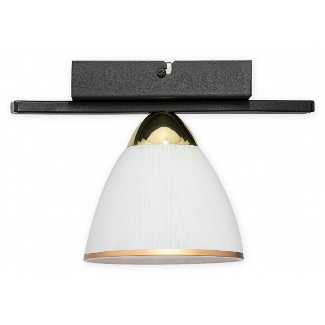 LEMIR O3251 P1 CZA + ZL | Faber Lemir stropne svjetiljke svjetiljka 1x E27 crno mat, zlatno, bijelo