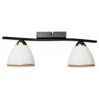LEMIR O3252 P2 CZA + ZL | Faber Lemir stropne svjetiljke svjetiljka 2x E27 crno mat, zlatno, bijelo