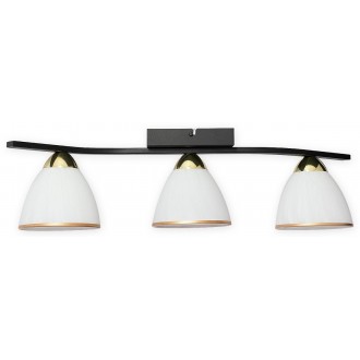 LEMIR O3253 P3 CZA + ZL | Faber Lemir stropne svjetiljke svjetiljka 3x E27 crno mat, zlatno, bijelo