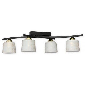 LEMIR O3264 P4 CZA + ZL | Talar Lemir stropne svjetiljke svjetiljka 4x E27 crno mat, zlatno, antik bijela