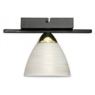 LEMIR O3271 P1 CZA + ZL | Bafer Lemir stropne svjetiljke svjetiljka 1x E27 crno mat, zlatno, antik bijela