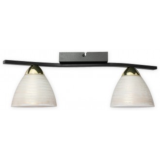 LEMIR O3272 P2 CZA + ZL | Bafer Lemir stropne svjetiljke svjetiljka 2x E27 crno mat, zlatno, antik bijela