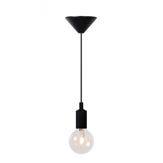 LUCIDE 08408/01/30 | Fix Lucide visilice svjetiljka s mogućnošću skraćivanja kabla 1x E27 crno
