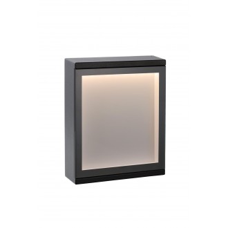 LUCIDE 27879/06/30 | Cadra Lucide zidna svjetiljka 1x LED 312lm 3000K IP54 crno, opal