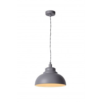 LUCIDE 34400/29/36 | IslaL Lucide visilice svjetiljka s mogućnošću skraćivanja kabla 1x E14 sivo, bijelo