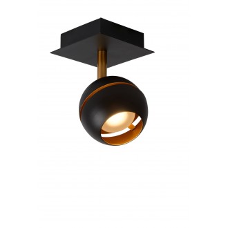 LUCIDE 77975/05/30 | Binari Lucide spot svjetiljka elementi koji se mogu okretati 1x LED 380lm 2700K crno, zlatno