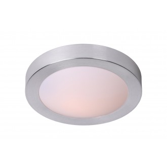 LUCIDE 79158/02/12 | Fresh Lucide stropne svjetiljke svjetiljka 2x E27 IP44 brušeni aluminij, opal