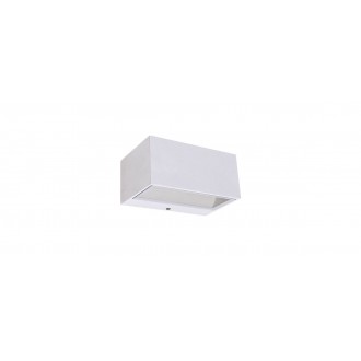 LUTEC 5189102032 | Gemini Lutec zidna svjetiljka 1x LED 500lm 4000K IP54 bijelo, prozirno