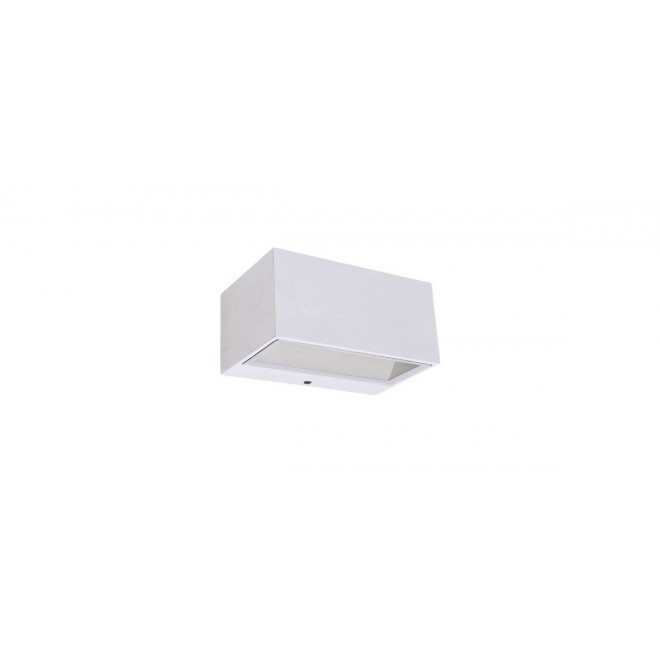 LUTEC 5189102032 | Gemini Lutec zidna svjetiljka oblik cigle 1x LED 700lm 4000K IP54 bijelo, prozirno