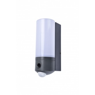 LUTEC 5196004118 | LUTEC-Connect-Pollux Lutec lampa sa kamerom smart rasvjeta cilindar sa senzorom, svjetlosni senzor - sumračni prekidač zvučnik, mikrofon, zvučno upravljanje, jačina svjetlosti se može podešavati, sa podešavanjem temperature boje, može s