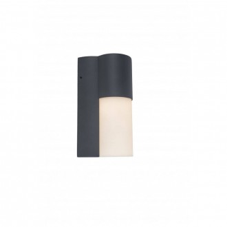 LUTEC 5196504118 | Urban-LU Lutec zidna svjetiljka 1x GU10 IP54 tamno siva, opal