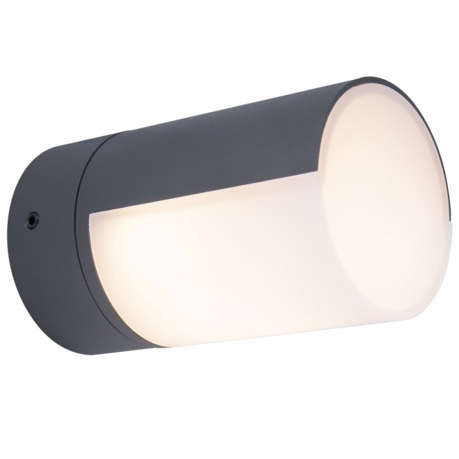 LUTEC 5198104118 | Cyra Lutec zidna svjetiljka cilindar elementi koji se mogu okretati 1x LED 500lm 3000K IP54 tamno siva, opal