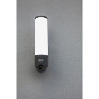 LUTEC 5267106118 | LUTEC-Connect-Elara Lutec lampa sa kamerom smart rasvjeta sa senzorom, svjetlosni senzor - sumračni prekidač zvučnik, mikrofon, zvučno upravljanje, jačina svjetlosti se može podešavati, sa podešavanjem temperature boje, može se upravlja