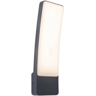 LUTEC 5288901118 | Kira-LU Lutec zidna svjetiljka jačina svjetlosti se može podešavati, sa podešavanjem temperature boje, spajanje na Wi-Fi 1x LED 1200lm 2700 <-> 6500K IP54 tamno siva, opal