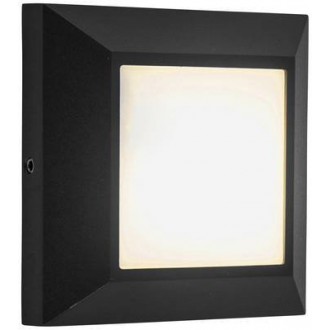 LUTEC 6402105012 | Helena-LU Lutec zidna svjetiljka četvrtast 1x LED 200lm 3000K IP54 crno mat, opal