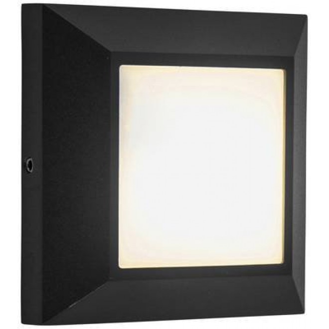 LUTEC 6402105012 | Helena-LU Lutec zidna svjetiljka četvrtast 1x LED 200lm 3000K IP54 crno mat, opal