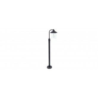LUTEC 7264210213 | Cate Lutec podna svjetiljka 94,5cm 1x E27 IP44 antik crno, rdža smeđe, prozirno
