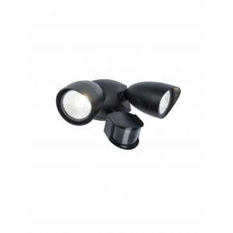 LUTEC 7621903012 | Shrimp Lutec reflektor svjetiljka sa senzorom, svjetlosni senzor - sumračni prekidač elementi koji se mogu okretati 2x LED 1380lm 4000K IP54 crno, prozirno