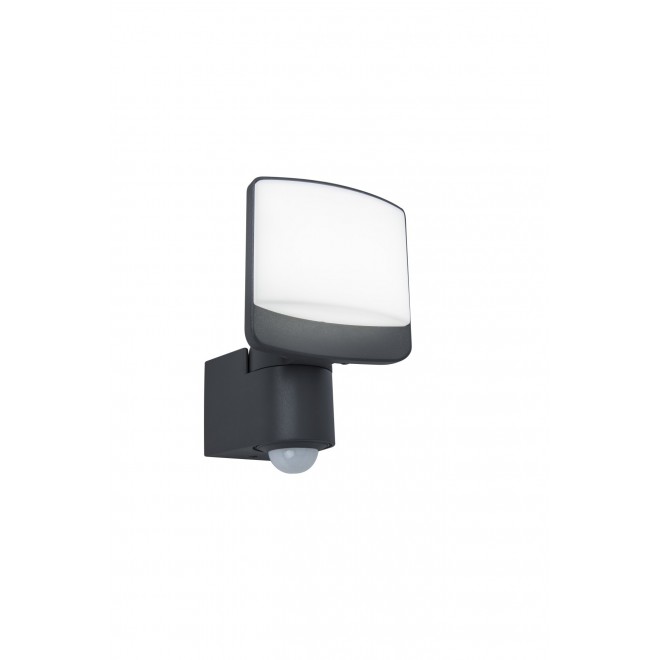 LUTEC 7625701345 | Sunshine Lutec reflektor svjetiljka sa senzorom, svjetlosni senzor - sumračni prekidač elementi koji se mogu okretati 1x LED 800lm 5000K IP44 antracit siva, opal