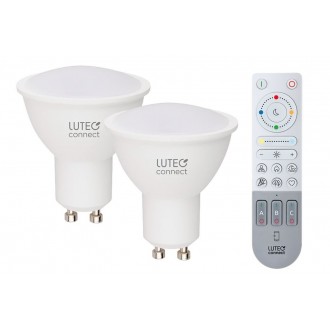 LUTEC 8731602316 | GU10 4,7W Lutec spot LED izvori svjetlosti smart rasvjeta 440lm 2700 <-> 6500K zvučno upravljanje, jačina svjetlosti se može podešavati, sa podešavanjem temperature boje, promjenjive boje, može se upravljati daljinskim upravljačem